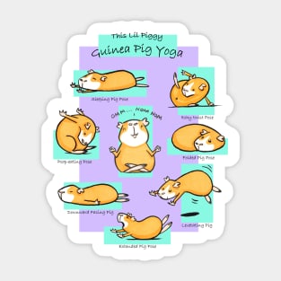 Guinea Pig Yoga 2 Sticker